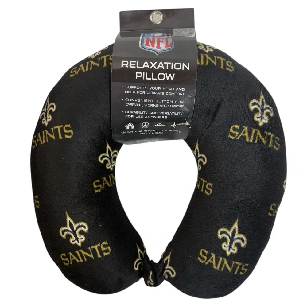 NFL Saints Black and Gold Relaxation Pillow